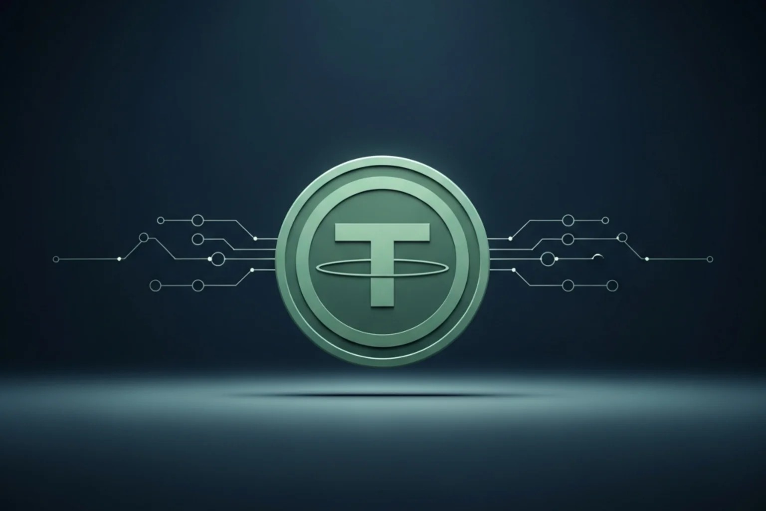 Mesa de baccarat en vivo con saldo en USDT y selector de red blockchain
